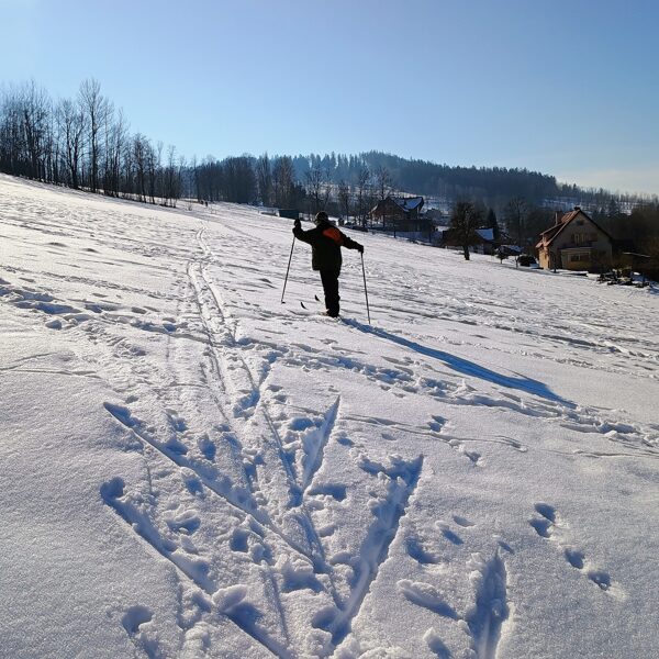 Cross-country skiing around the chalet Výhledovka