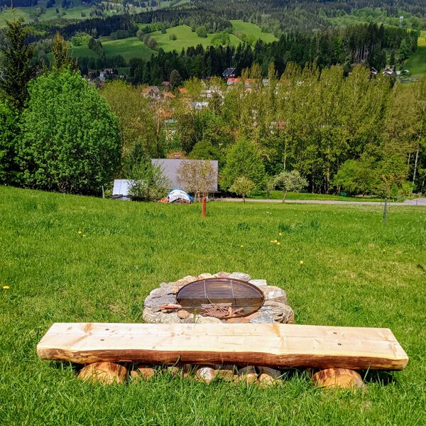 fireplace with grill