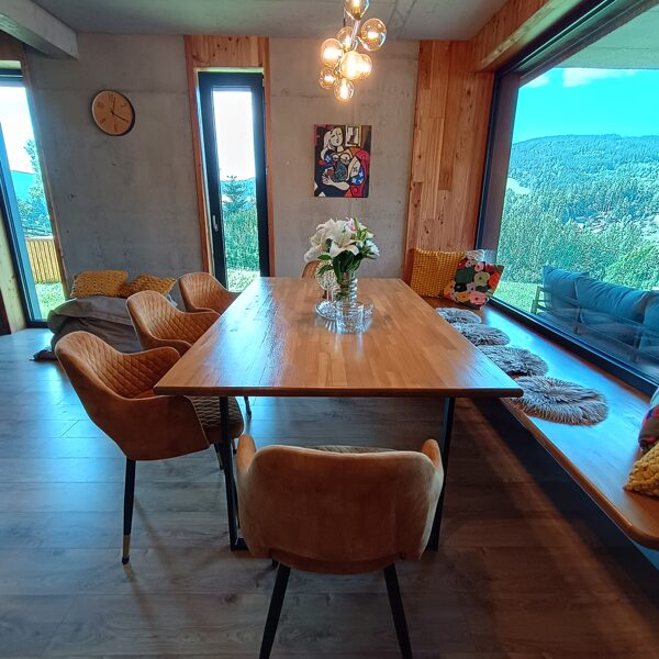 dining table by the panoramic window