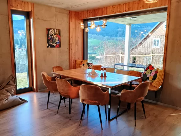 dining table by the panoramic window